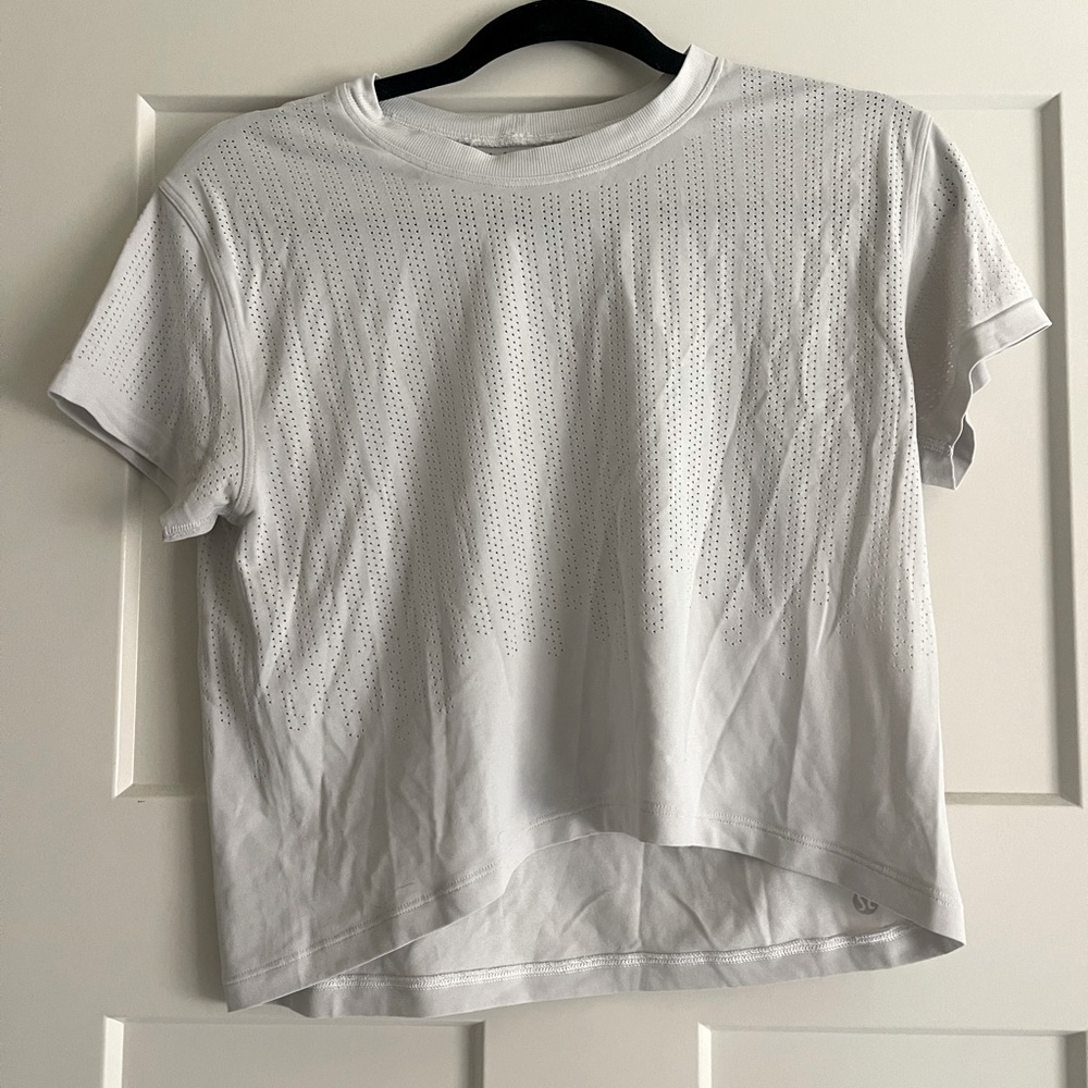 Lululemon athletic tee, white, size 6